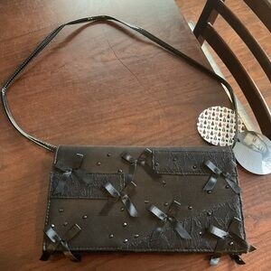 Purse Prabal Gurung Black Lace & Bow Embellished Neiman Marcus Clutch